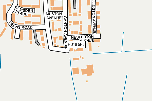 HU16 5HJ map - OS OpenMap – Local (Ordnance Survey)