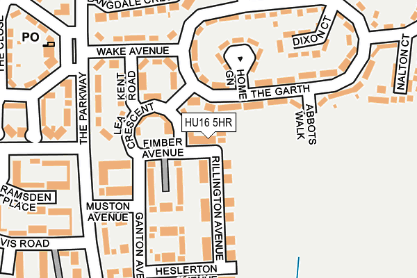 HU16 5HR map - OS OpenMap – Local (Ordnance Survey)