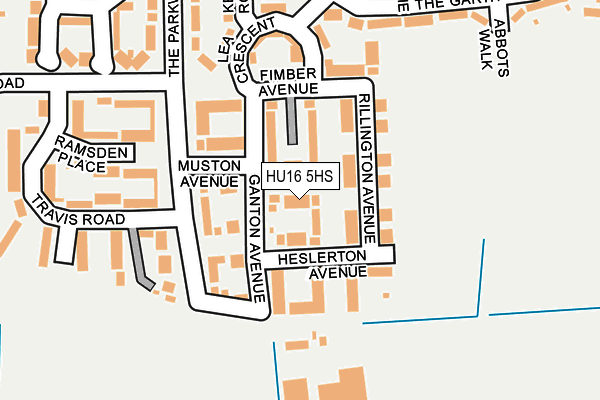 HU16 5HS map - OS OpenMap – Local (Ordnance Survey)