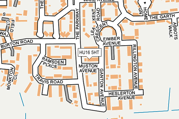 HU16 5HT map - OS OpenMap – Local (Ordnance Survey)