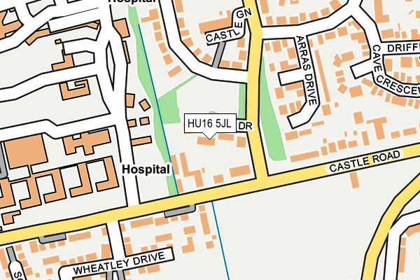 HU16 5JL map - OS OpenMap – Local (Ordnance Survey)