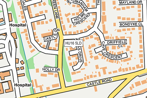 HU16 5LD map - OS OpenMap – Local (Ordnance Survey)