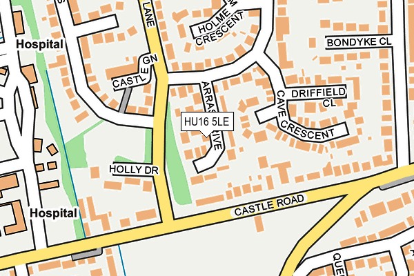 HU16 5LE map - OS OpenMap – Local (Ordnance Survey)