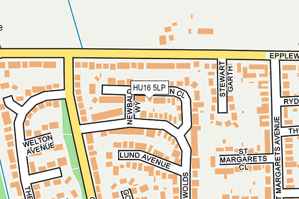 HU16 5LP map - OS OpenMap – Local (Ordnance Survey)