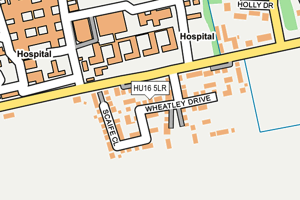 HU16 5LR map - OS OpenMap – Local (Ordnance Survey)