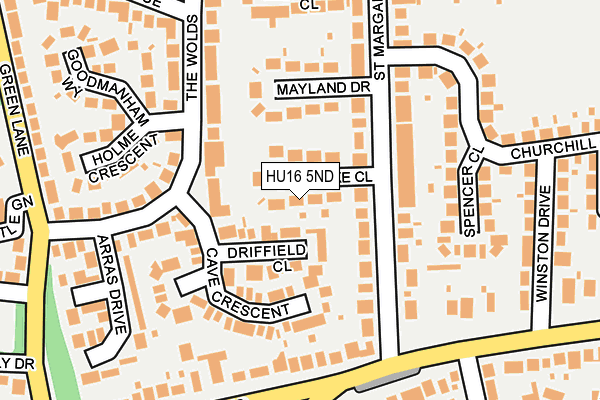 HU16 5ND map - OS OpenMap – Local (Ordnance Survey)