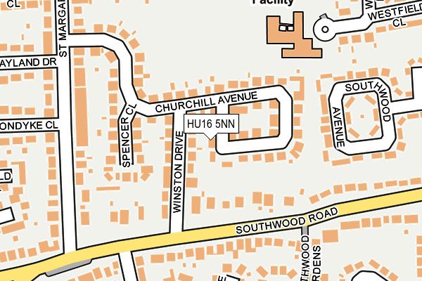 HU16 5NN map - OS OpenMap – Local (Ordnance Survey)