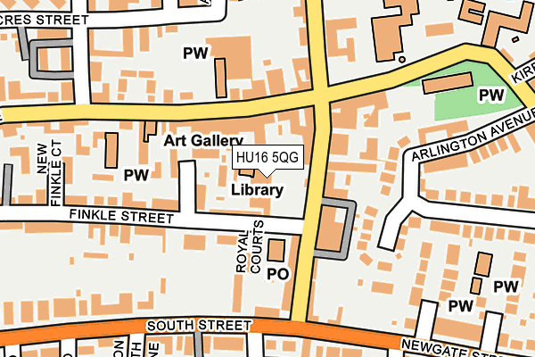 HU16 5QG map - OS OpenMap – Local (Ordnance Survey)