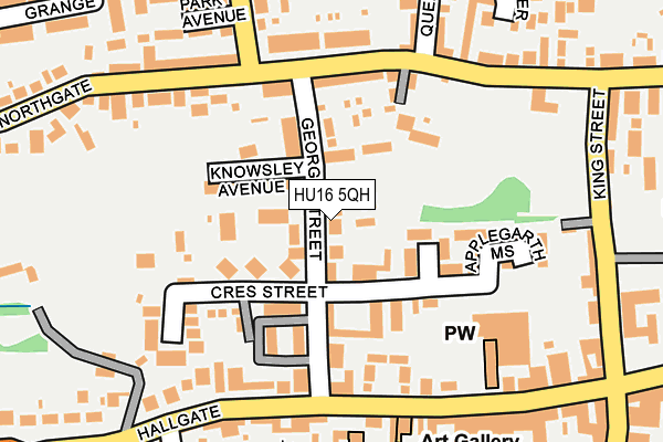HU16 5QH map - OS OpenMap – Local (Ordnance Survey)