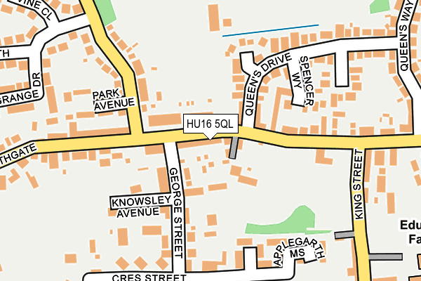 HU16 5QL map - OS OpenMap – Local (Ordnance Survey)