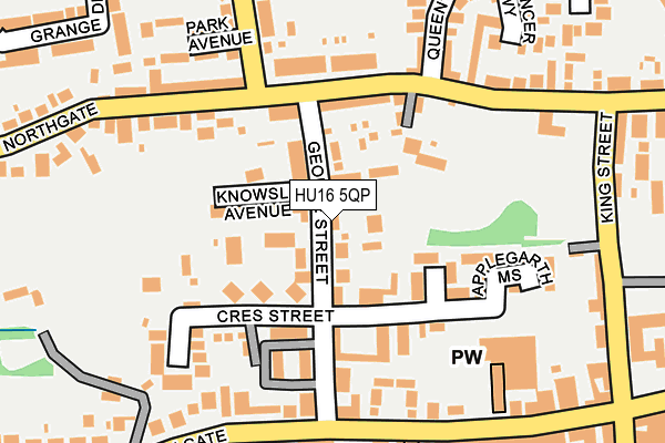 HU16 5QP map - OS OpenMap – Local (Ordnance Survey)