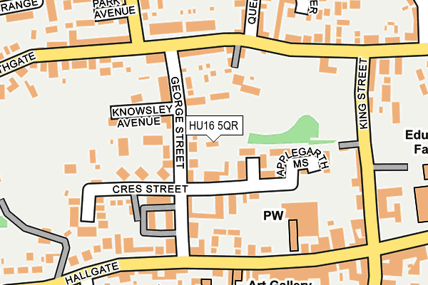 HU16 5QR map - OS OpenMap – Local (Ordnance Survey)