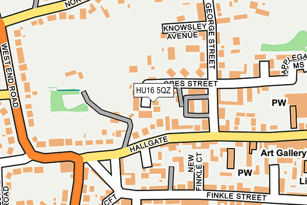 HU16 5QZ map - OS OpenMap – Local (Ordnance Survey)