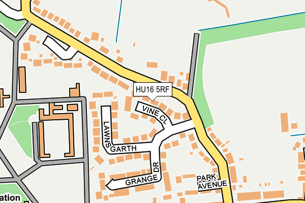 HU16 5RF map - OS OpenMap – Local (Ordnance Survey)