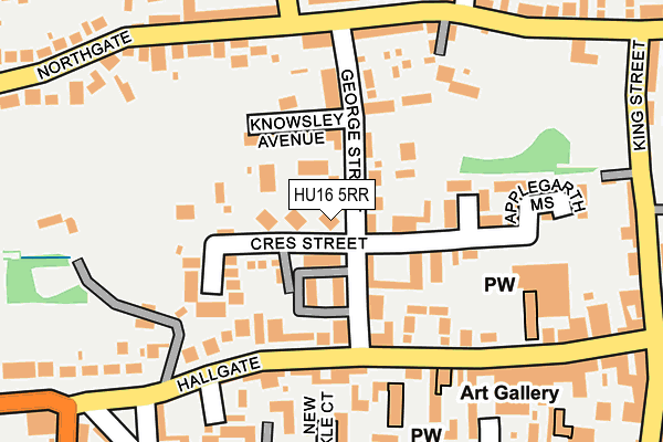 HU16 5RR map - OS OpenMap – Local (Ordnance Survey)