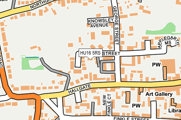 HU16 5RS map - OS OpenMap – Local (Ordnance Survey)