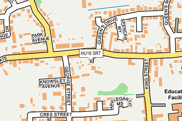 HU16 5RT map - OS OpenMap – Local (Ordnance Survey)