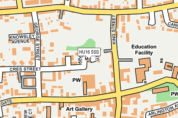 HU16 5SS map - OS OpenMap – Local (Ordnance Survey)