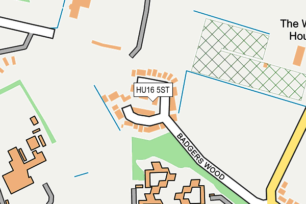HU16 5ST map - OS OpenMap – Local (Ordnance Survey)
