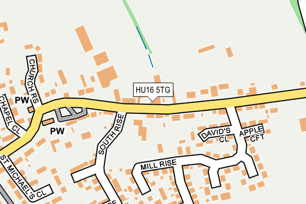 HU16 5TG map - OS OpenMap – Local (Ordnance Survey)