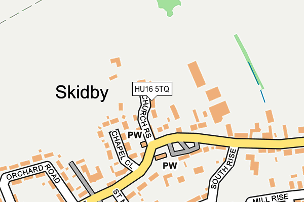 HU16 5TQ map - OS OpenMap – Local (Ordnance Survey)