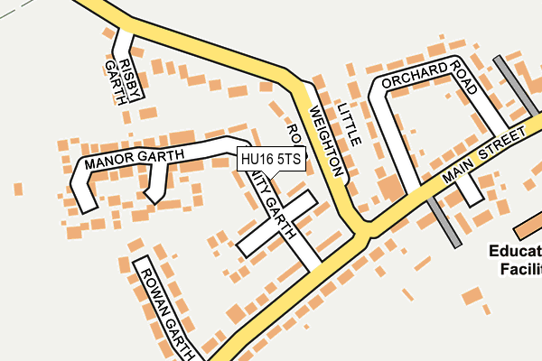 HU16 5TS map - OS OpenMap – Local (Ordnance Survey)