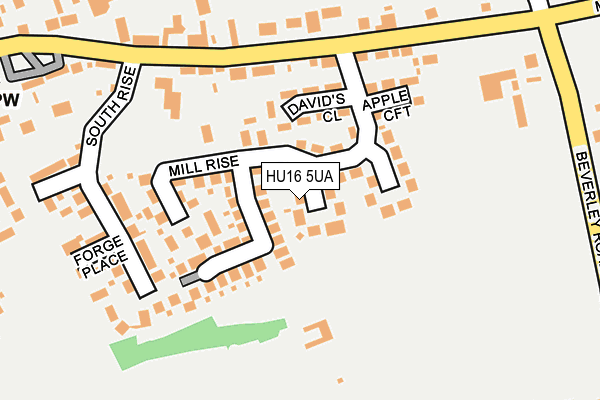 HU16 5UA map - OS OpenMap – Local (Ordnance Survey)