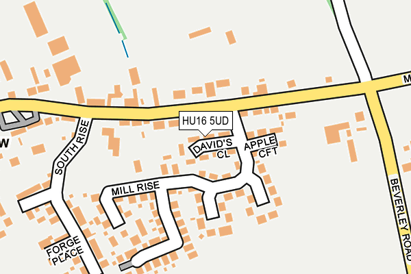 HU16 5UD map - OS OpenMap – Local (Ordnance Survey)