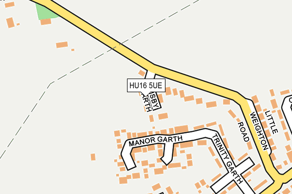 HU16 5UE map - OS OpenMap – Local (Ordnance Survey)