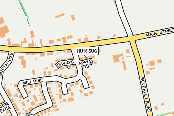 HU16 5UG map - OS OpenMap – Local (Ordnance Survey)
