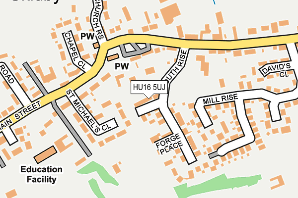 HU16 5UJ map - OS OpenMap – Local (Ordnance Survey)