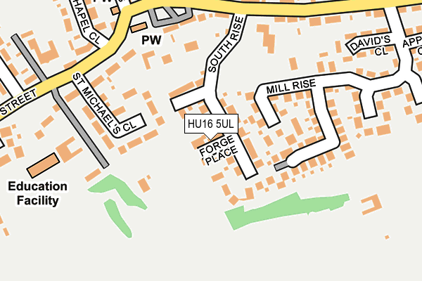 HU16 5UL map - OS OpenMap – Local (Ordnance Survey)