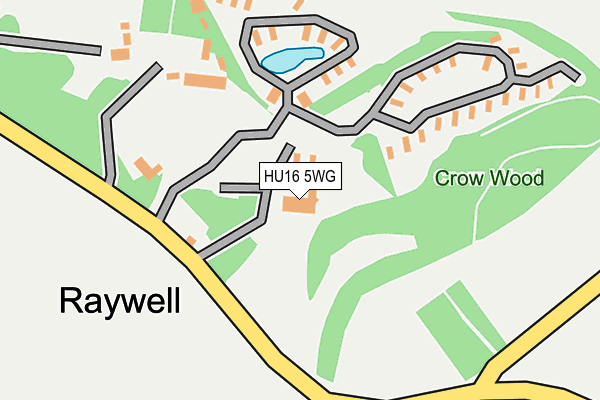 HU16 5WG map - OS OpenMap – Local (Ordnance Survey)