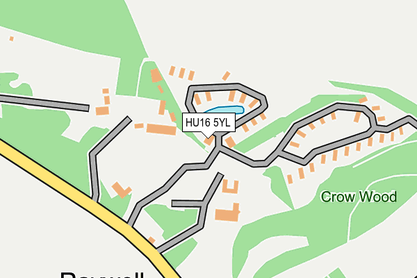 HU16 5YL map - OS OpenMap – Local (Ordnance Survey)