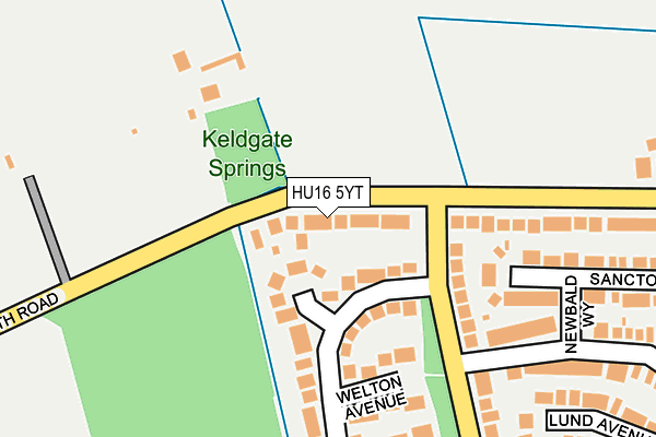 HU16 5YT map - OS OpenMap – Local (Ordnance Survey)