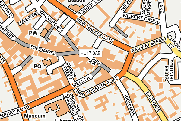 HU17 0AB map - OS OpenMap – Local (Ordnance Survey)