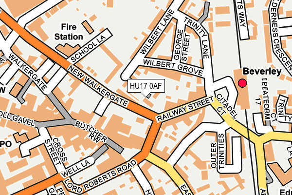 HU17 0AF map - OS OpenMap – Local (Ordnance Survey)