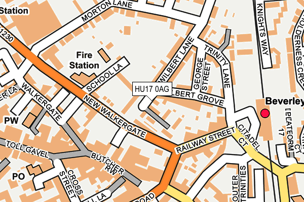 HU17 0AG map - OS OpenMap – Local (Ordnance Survey)