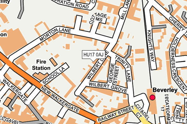 HU17 0AJ map - OS OpenMap – Local (Ordnance Survey)