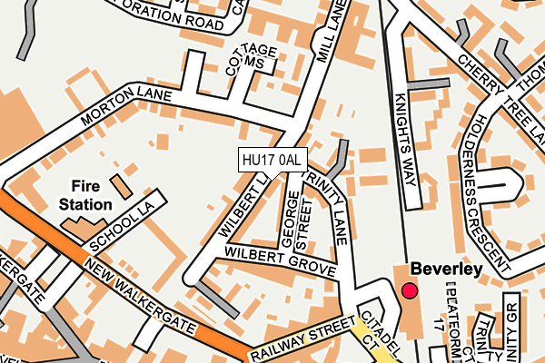 HU17 0AL map - OS OpenMap – Local (Ordnance Survey)