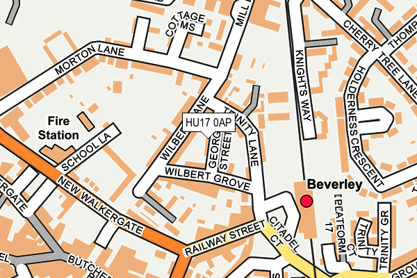 HU17 0AP map - OS OpenMap – Local (Ordnance Survey)