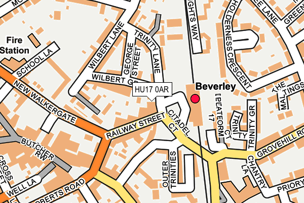 HU17 0AR map - OS OpenMap – Local (Ordnance Survey)