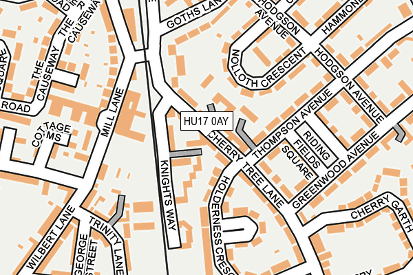 HU17 0AY map - OS OpenMap – Local (Ordnance Survey)