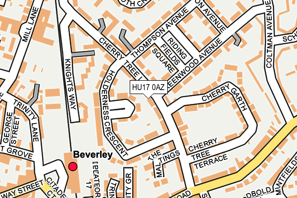 HU17 0AZ map - OS OpenMap – Local (Ordnance Survey)