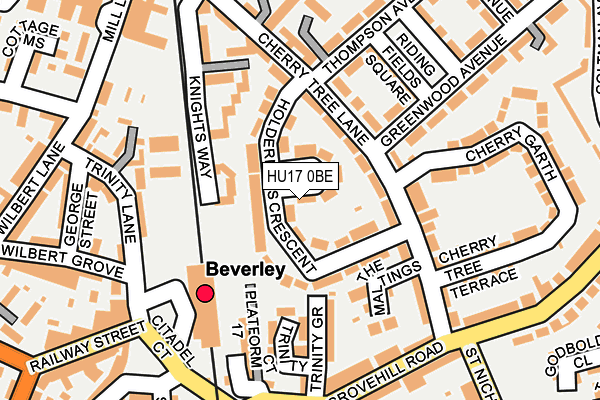 HU17 0BE map - OS OpenMap – Local (Ordnance Survey)