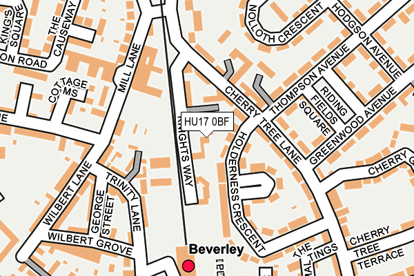 HU17 0BF map - OS OpenMap – Local (Ordnance Survey)