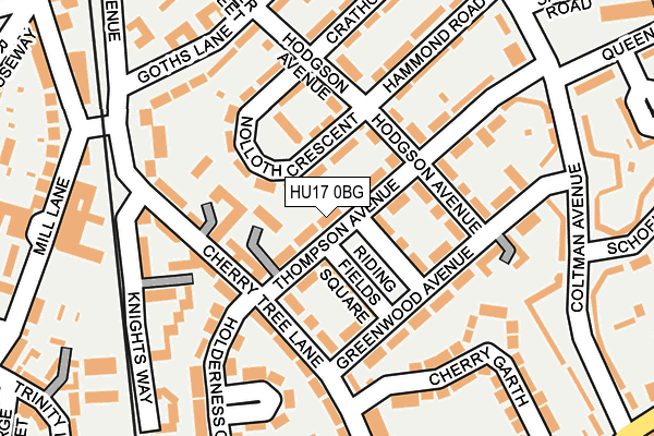 HU17 0BG map - OS OpenMap – Local (Ordnance Survey)