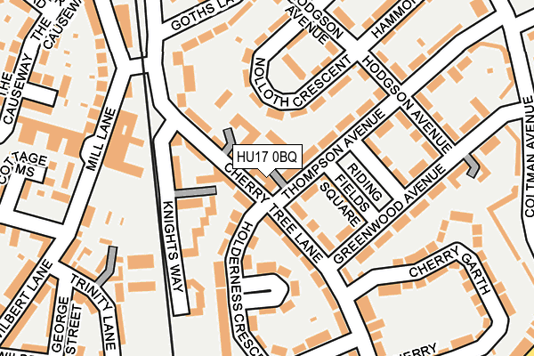 HU17 0BQ map - OS OpenMap – Local (Ordnance Survey)