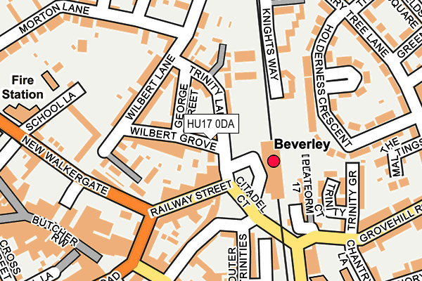 HU17 0DA map - OS OpenMap – Local (Ordnance Survey)