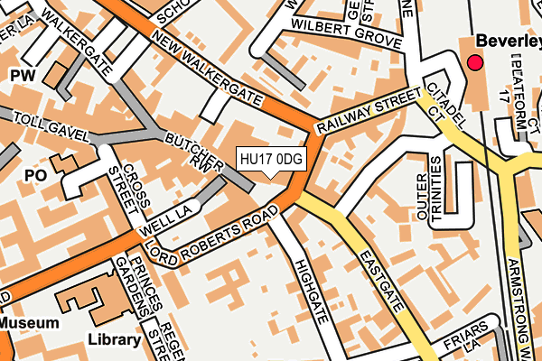 HU17 0DG map - OS OpenMap – Local (Ordnance Survey)